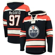 Men's '47 Connor McDavid Navy Edmonton Oilers Player Name \u0026 Number Lacer Pullover Hoodie